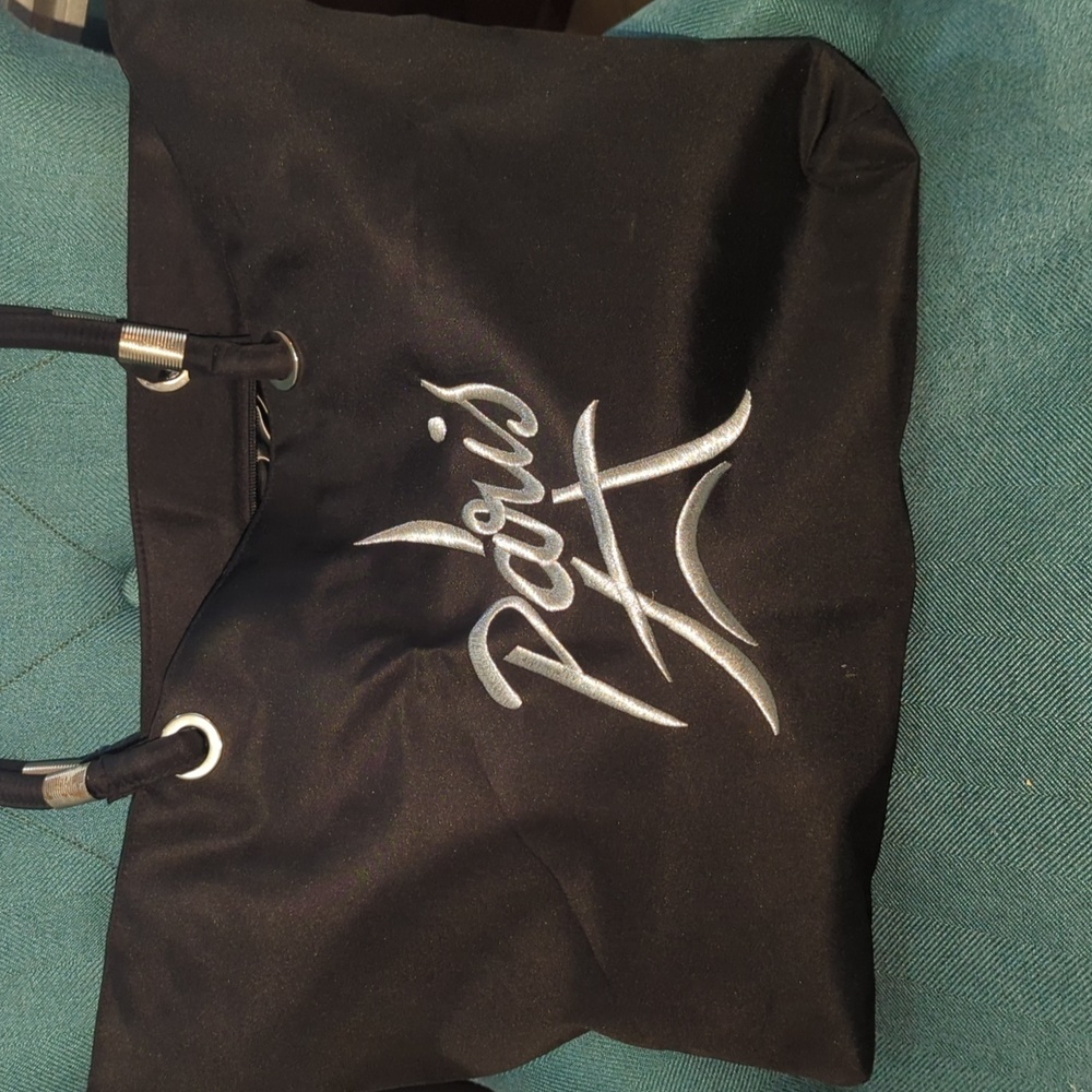 Black Nylon Paris Tote